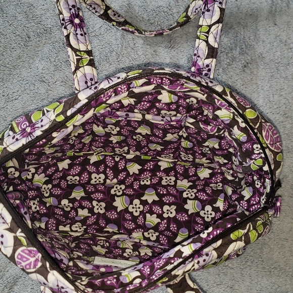 Vera Bradley Plum Petals Purse - Picture 6 of 16